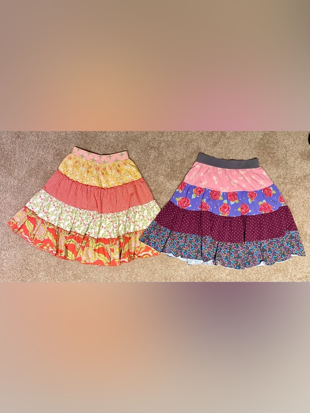 TWO Matilda Jane Tiered Skirts